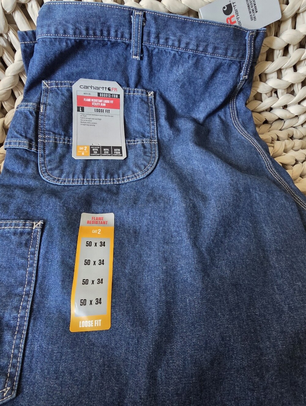 1 Of 2: Carhartt Big&Tall Loose Fit Flame-Resistant Denim Work Jeans